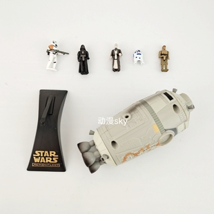 星球大战迷你先锋达斯维达R2D2逃生舱C3PO欧比旺兵人偶模型玩具怀
