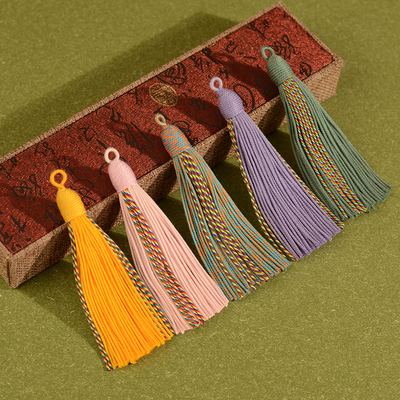 藏式手搓棉线流苏穗子挂件