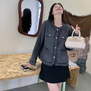 新款小香风外套女复古流苏短上衣显瘦百搭气质小个子图片