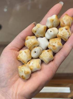 象牙果星星配件手工diy文玩佛珠手串项链串珠配饰隔珠