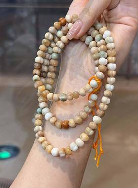 龙脊菩提多宝屁桃手串高油润渐变奶油色文玩男女款百搭项链文玩