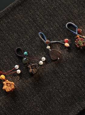 沉香芭比檀彩虹木小提溜diy配件手工编织手绳项链文玩配饰品隔珠