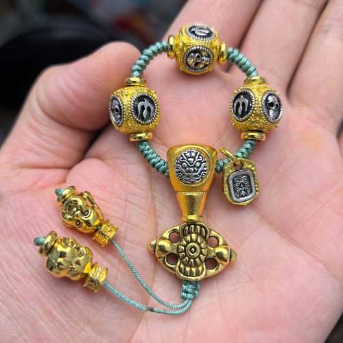 藏式文玩配饰套装金刚星月菩提108佛珠念珠DIY配件一套