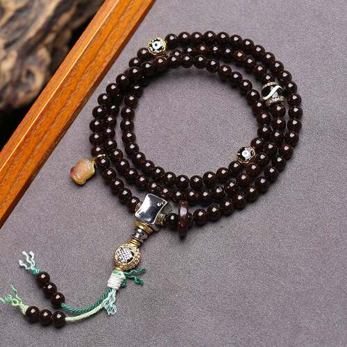 天然原色椰蒂10颗佛珠圆珠子玛瑙镶嵌卡子铜三通椰蒂拍全配饰串珠