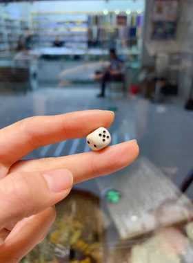 藏式文玩驼骨骰子通孔配件 DIY散珠手炼项炼