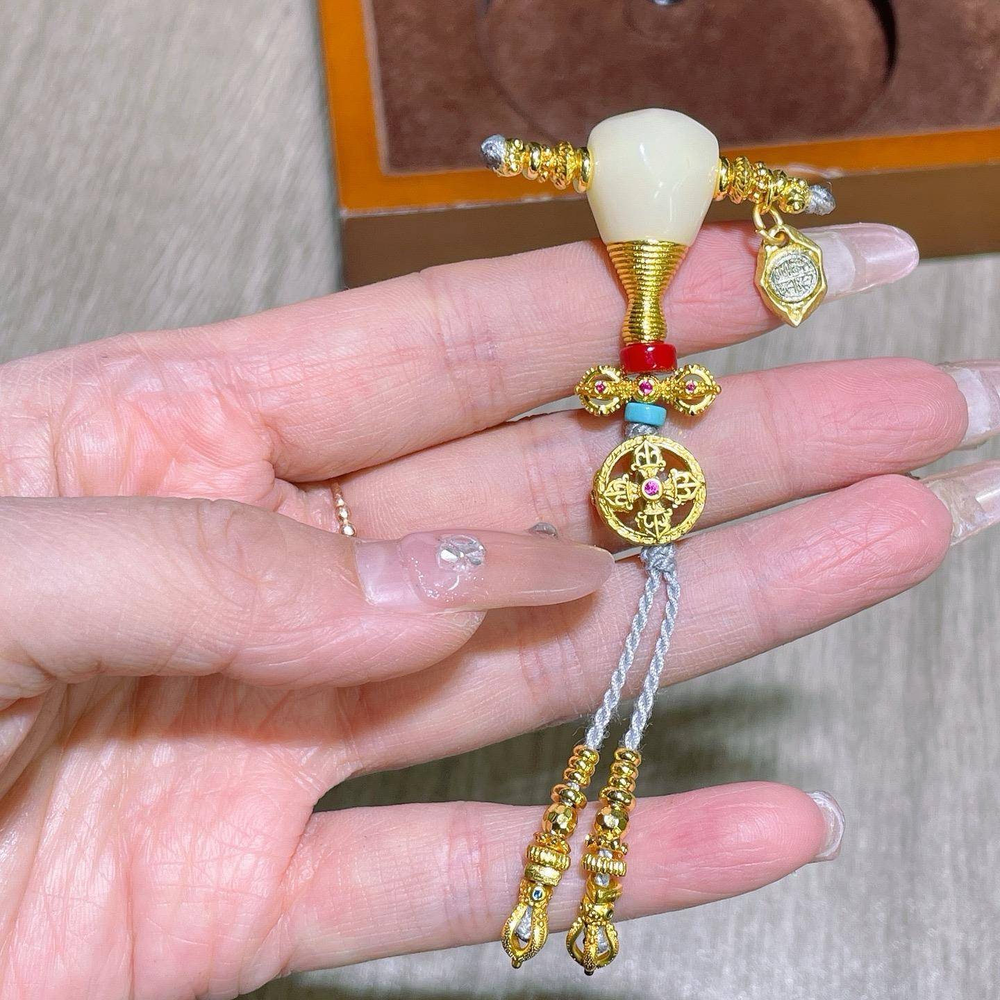 雪巴琉璃三通万能轴弟子珠套装diy配件佛珠手串项链手链文玩配饰