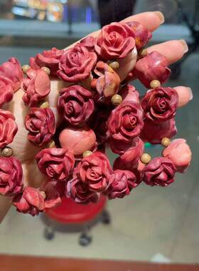 血柏玫瑰花diy配件编织材料手绳项链文玩佛珠挂件手串配饰品
