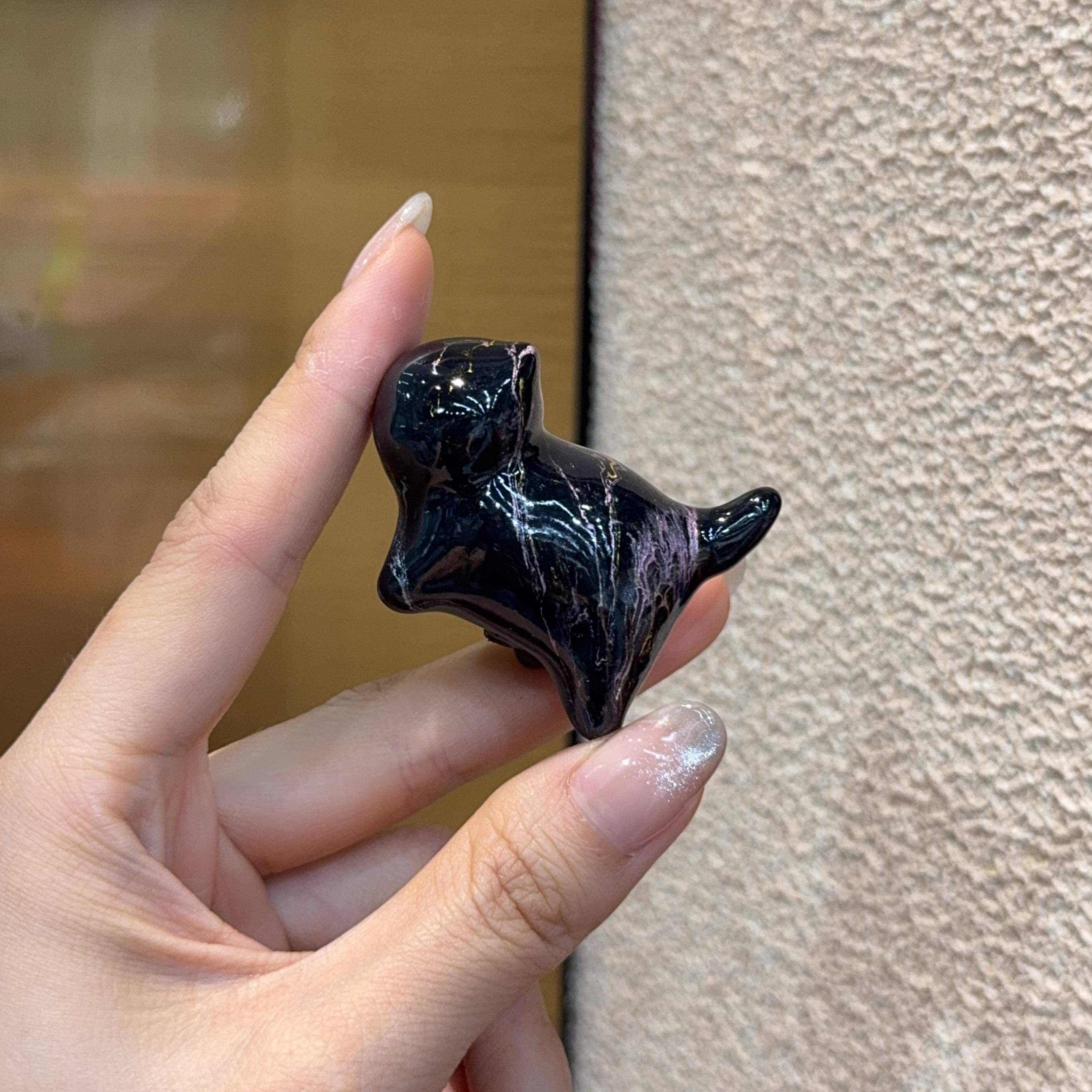 流体极光炫彩大漆猫diy配件卡通摆件潮玩挂件桌面装饰品