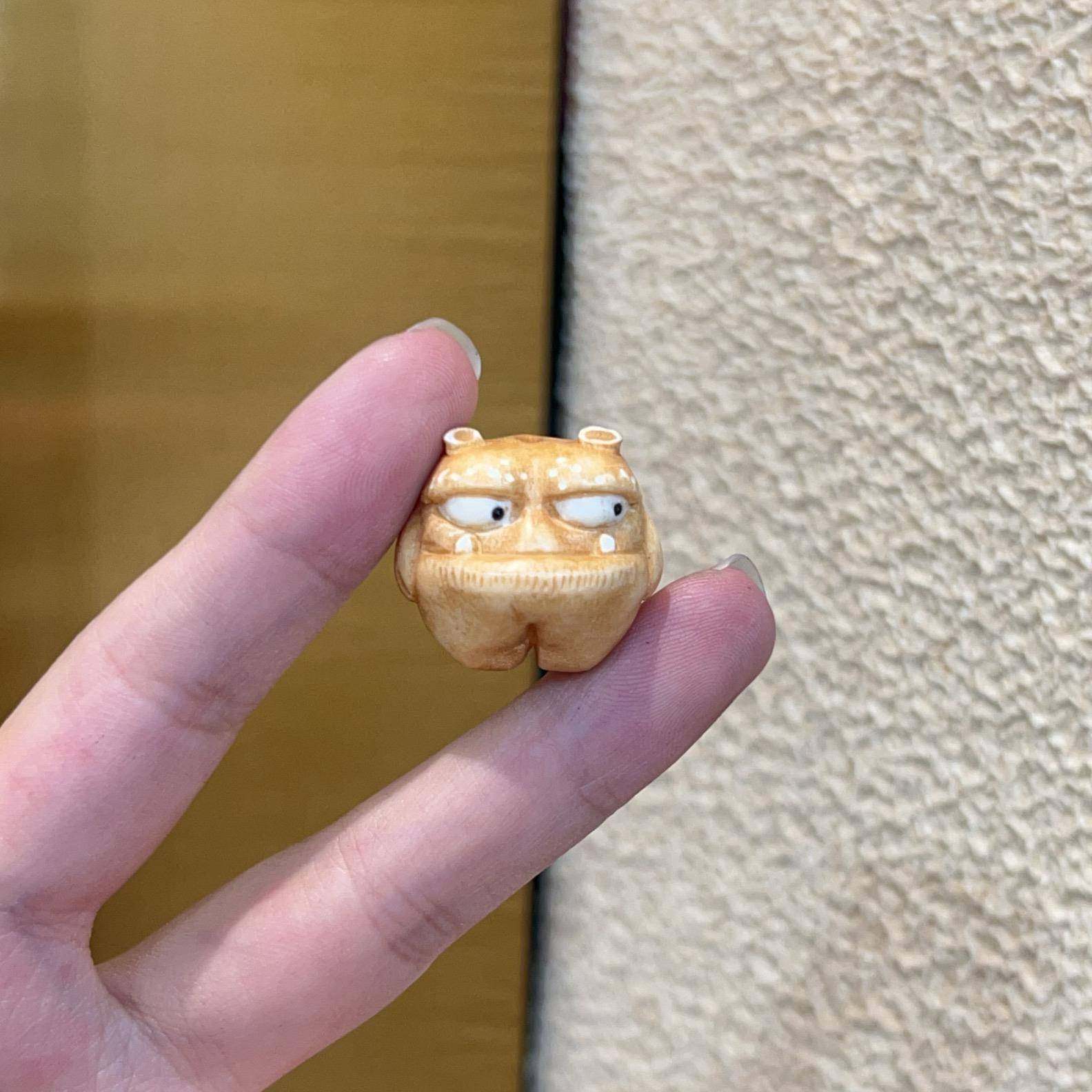 鹿角根付小怪兽配件手工diy手链手串配饰饰品新款文玩散珠