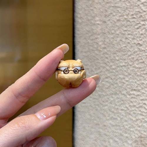 鹿角根付搞钱小怪兽diy配件编织手绳项链文玩佛珠时尚配饰品隔珠