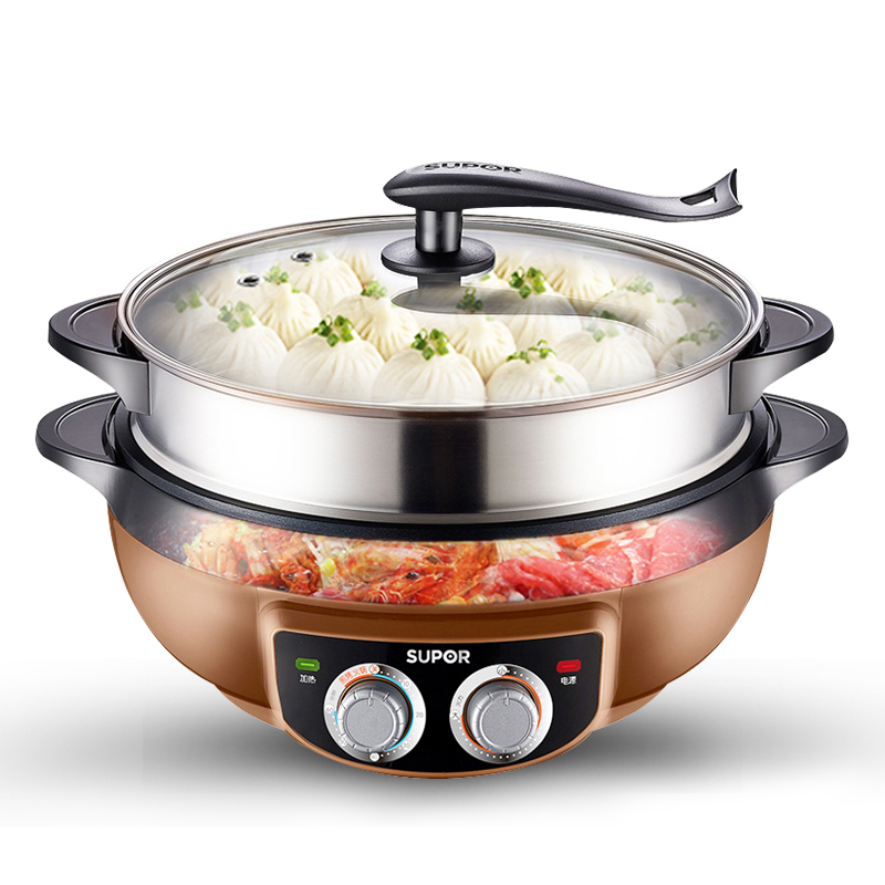 苏泊尔JJ34D802-180电火锅多功能煎烤蒸涮一体机34D021800W
