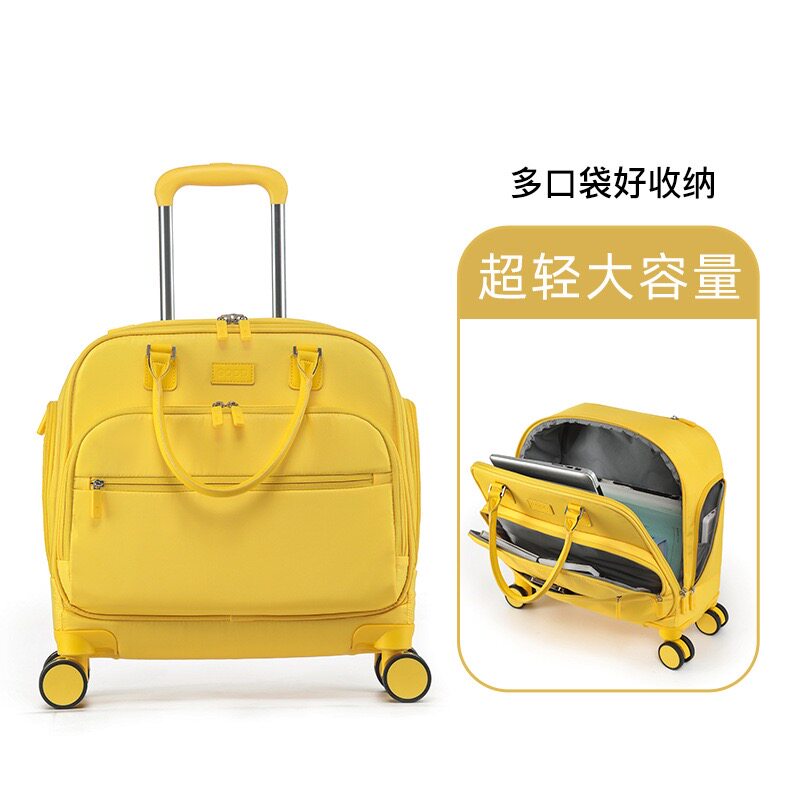轻便小型18寸行李箱登机箱牛津布防水旅行箱手提拉杆包大容量布箱