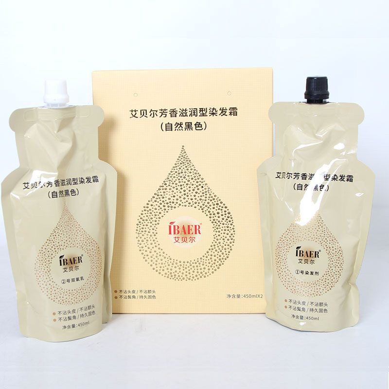 艾贝尔金菊墨菊染发膏男女士自然黑色植物染发剂清水不沾头皮健康