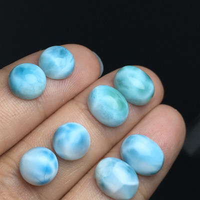 耳钉料！天然海纹石耳钉裸石