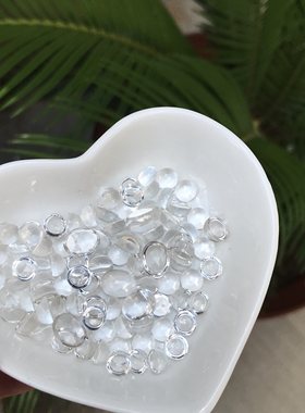 天然白水晶椭圆形蛋面裸石