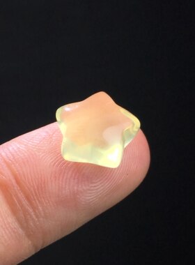 天然吊坠绕线黄水晶五角星