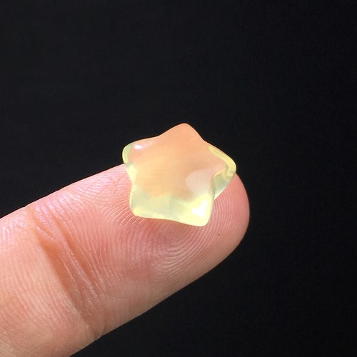 天然吊坠绕线黄水晶五角星