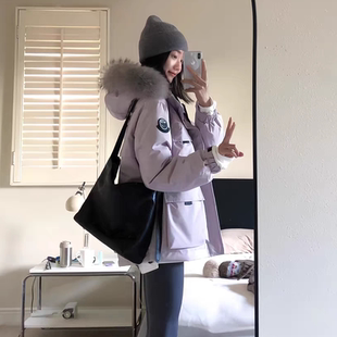 短款 新款 连帽棉衣加厚保暖派克服宽松百搭外套 棉服女2025冬季 工装