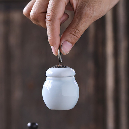 陶瓷迷你茶叶罐复古密封罐