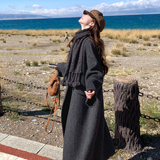 已现货 2B110-3717-P365-P538 灰色围巾款大衣,女装毛呢外套,浙宝290A, 已现货 2B110-3717-P365-P538 灰色围巾款大衣,女装毛呢外套,浙宝290A,