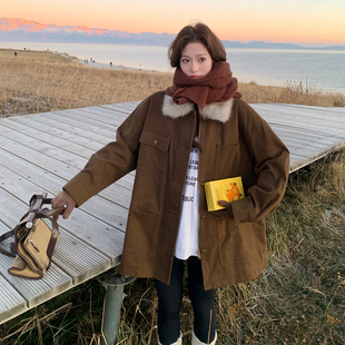 首发 K418 2B110 P265 卡其绿毛领可拆卸羽绒服 3769 新款