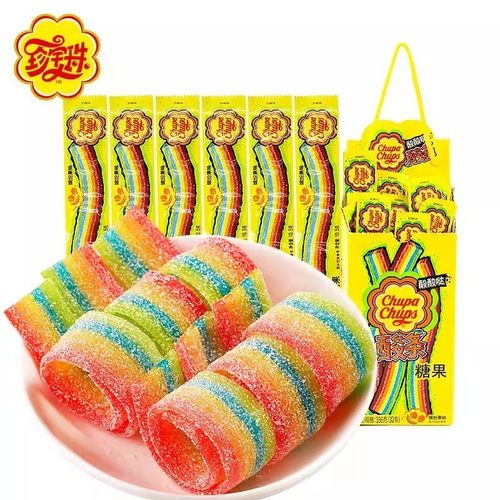100条特价阿尔卑斯珍宝珠酸条糖果酸软糖橡皮糖果味儿童节小零食