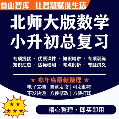 北师大版数学小升初总复习 小学专项模拟试卷电子版试题