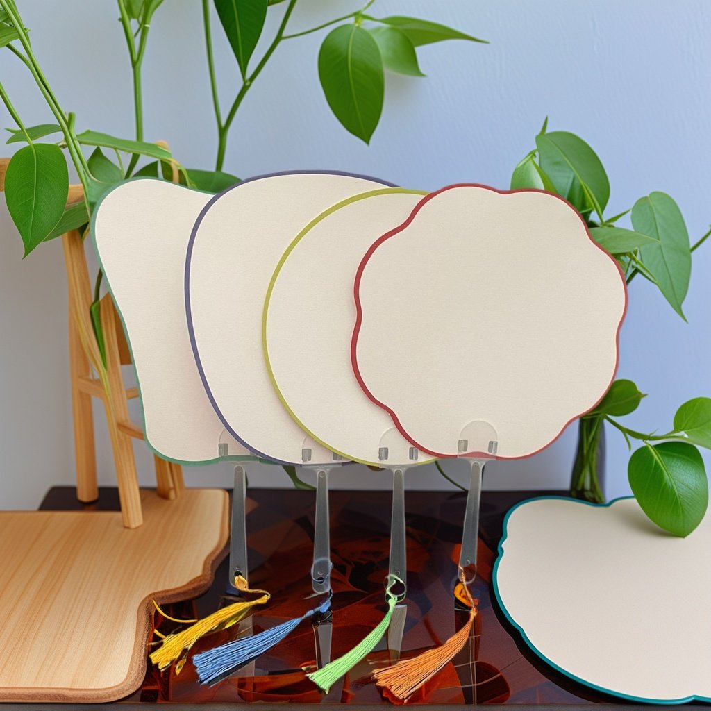 空白扇子熟宣儿童手绘画扇