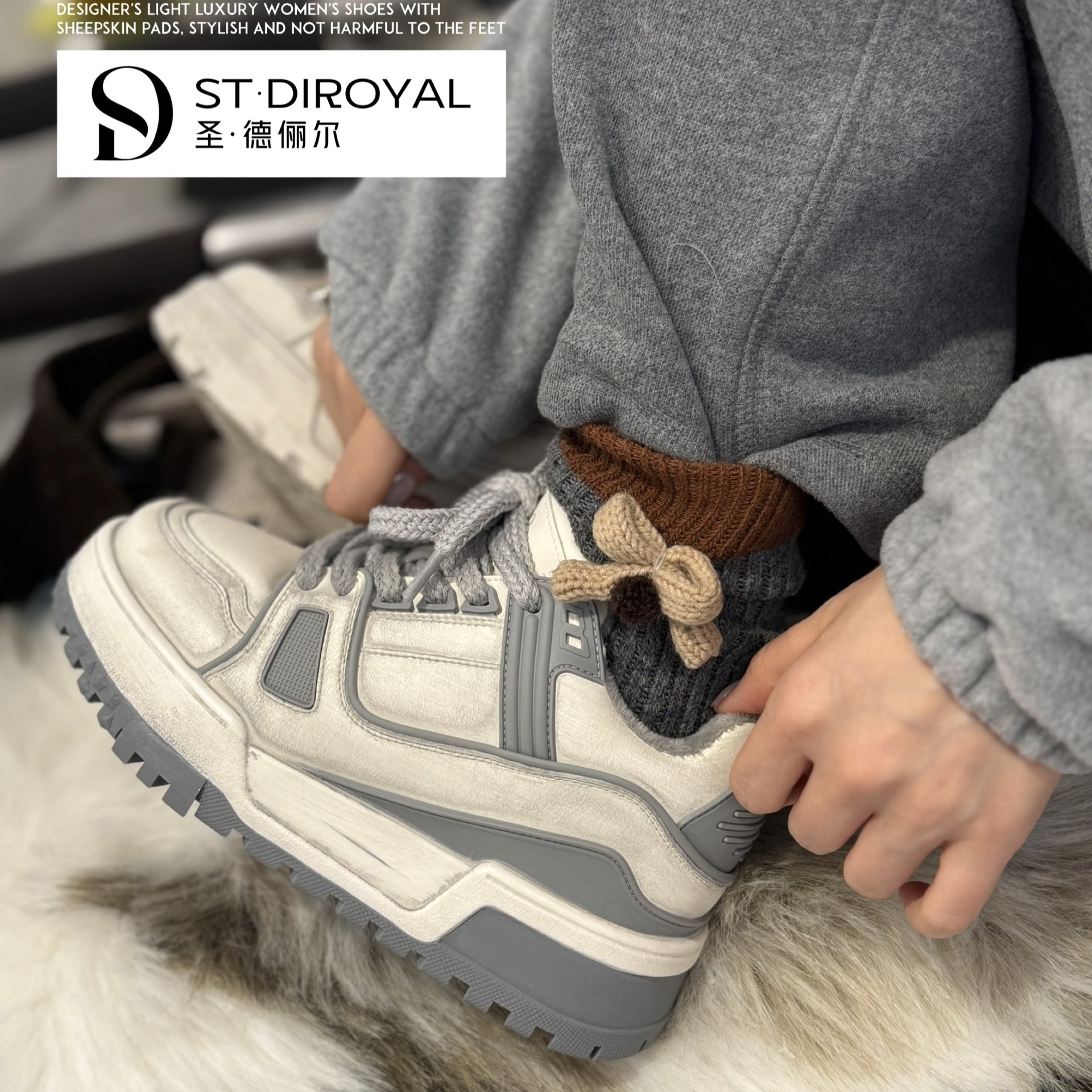 圣德俪尔厚底面包鞋2026早春季新款女鞋百搭休闲增高拼色运动板鞋,女鞋,时尚休闲鞋,淘宝优惠券,粉丝福利购,淘宝优惠卷