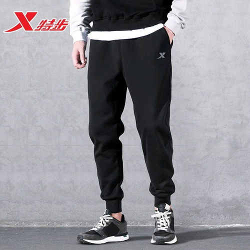 Xtep, демисезонные трикотажные штаны, трендовые мужские повседневные брюки