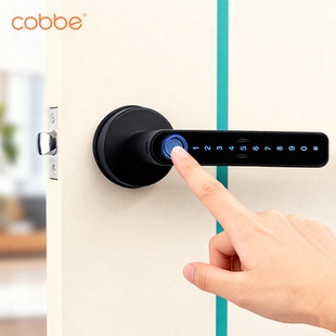 卡贝指纹锁家用室内智能密码 锁木门把手卧室房门锁可刷卡电子锁具