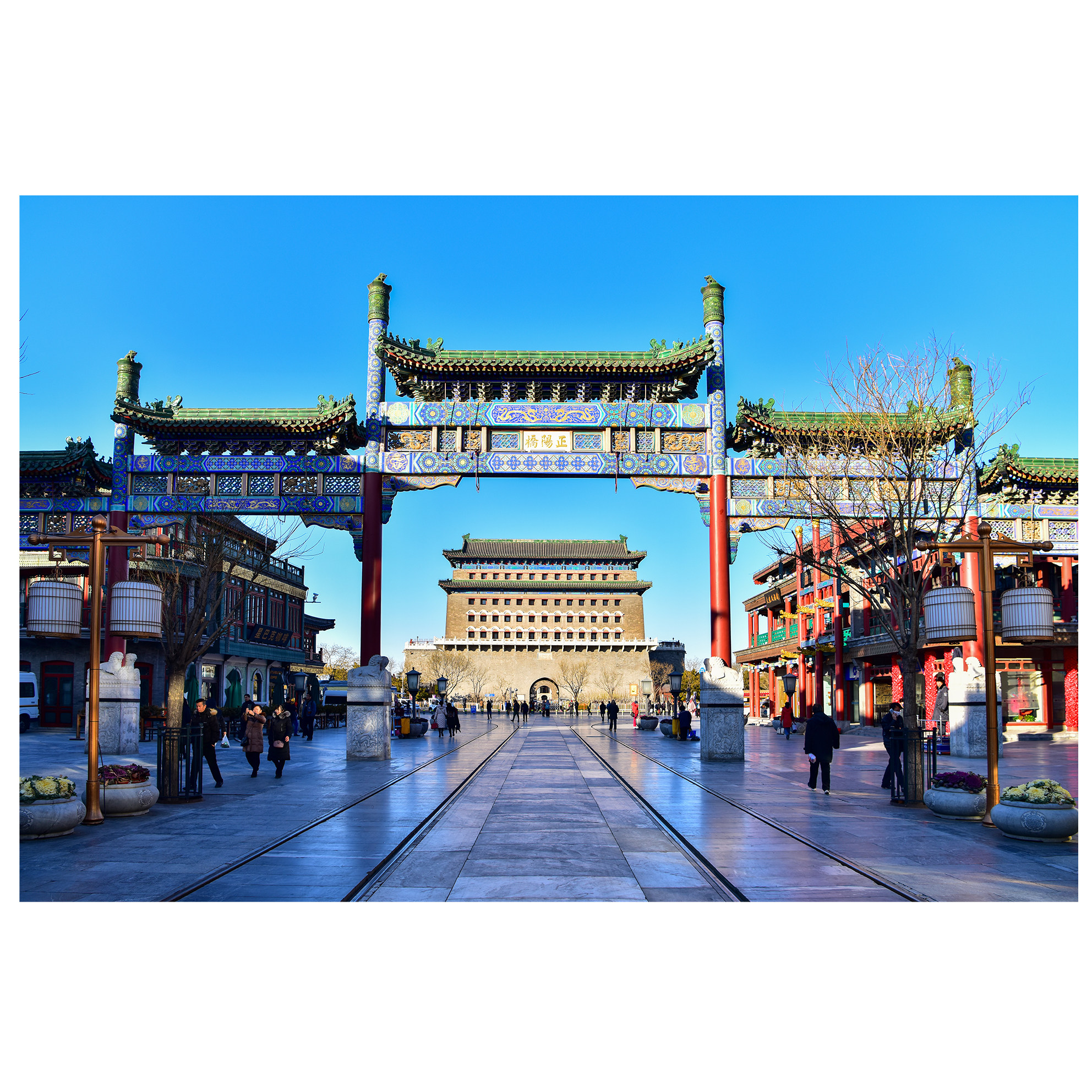 北京正阳门箭楼历史文化旅游景点海报画房间励志贴画可