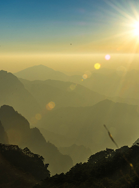 安徽黄山天柱山古徽州宏村自然风景山水海报制作客厅装饰画BC6800