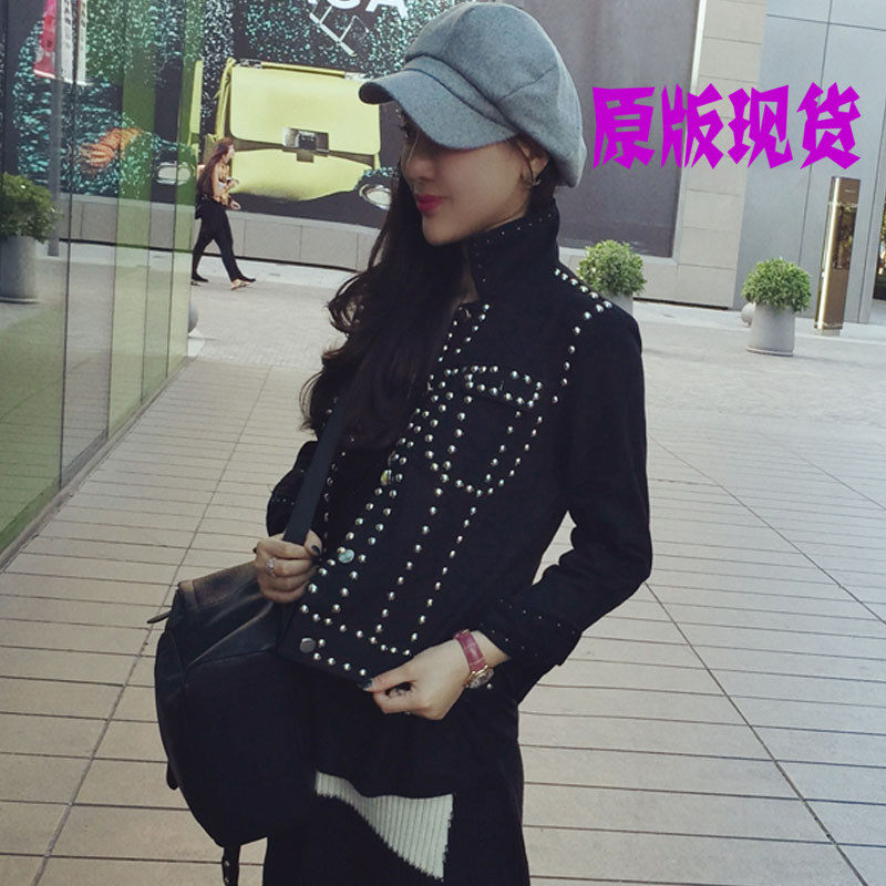 洋气新店REDMEMORY2018新款牛仔外套女中长款春秋修身长袖短外套