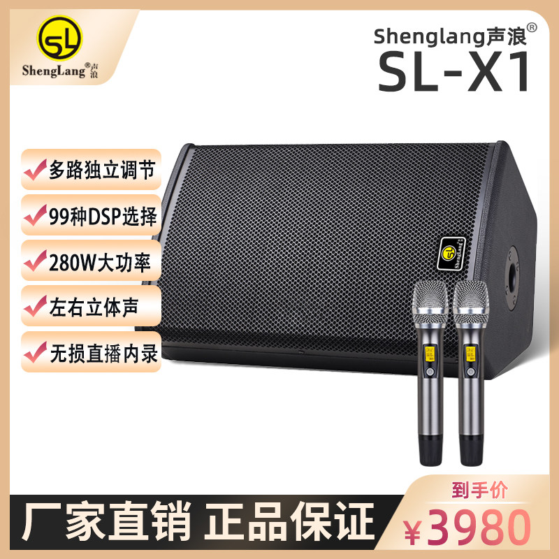 声浪SL-X1户外弹唱音箱乐器弹唱双8寸低频音箱便携音响立体声音箱