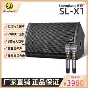 声浪SL-X1户外弹唱音箱乐器弹唱双8寸低频音箱便携音响立体声音箱