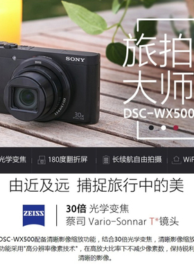 Sony/索尼 DSC-WX500 WX700美颜高清数码相机自拍长焦 翻转屏HX99