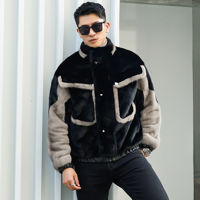 貂皮大衣男整貂皮草男外套