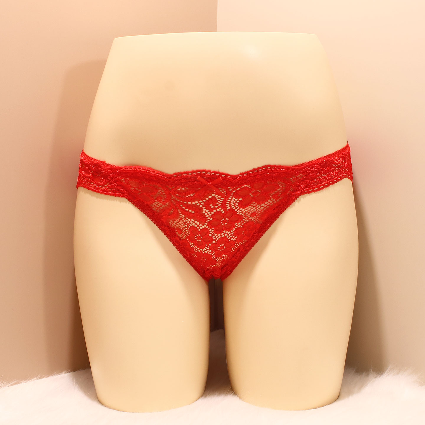 红色内裤女本命年奢华三角裤无痕