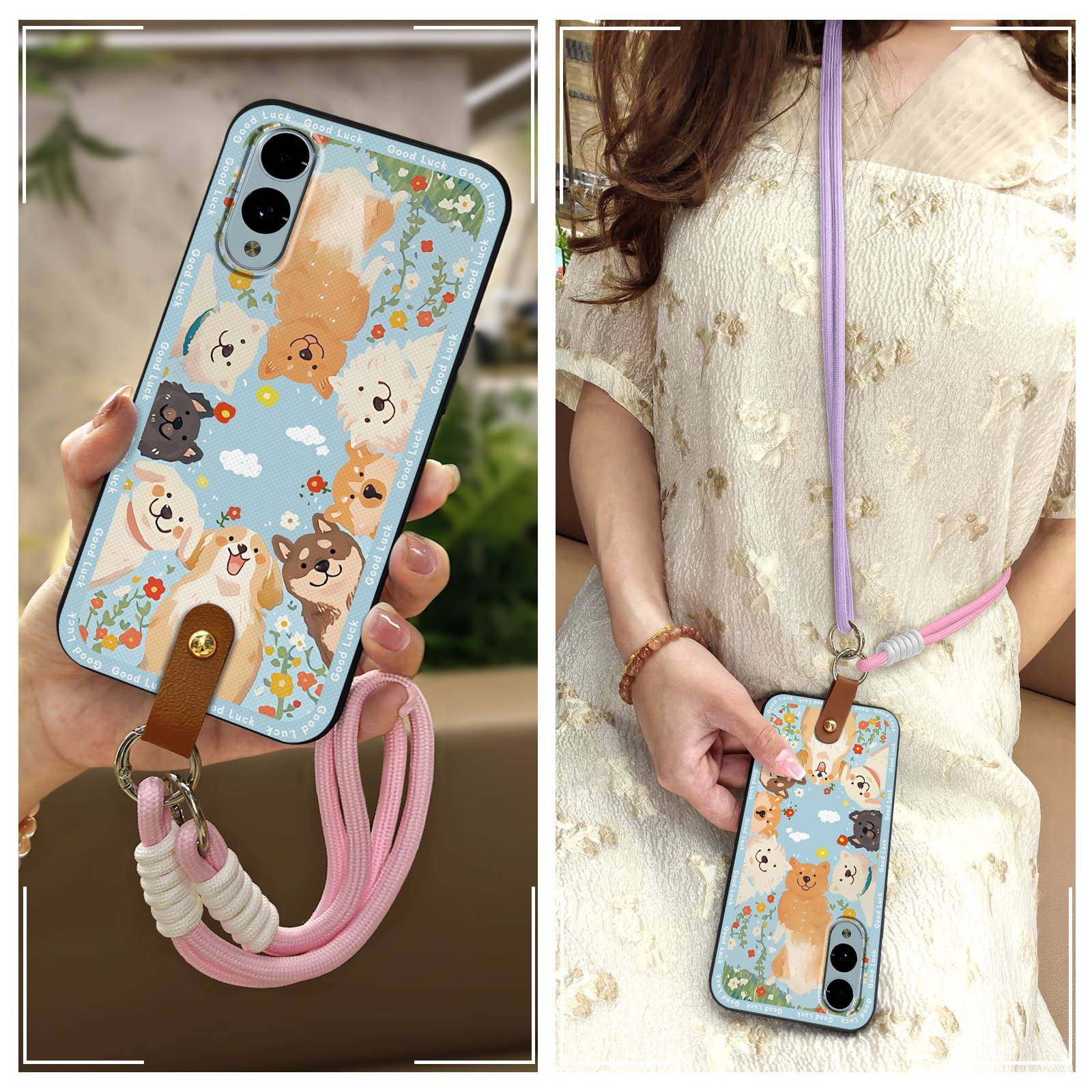 适用富士通F-52E/Fujitsu Arrows We2手机壳情侣质感青春腕带Q版