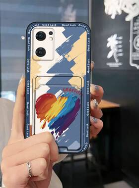 适用OPPO Reno7 5G海外版/Find X5 Lite手机壳数码简约软壳插卡
