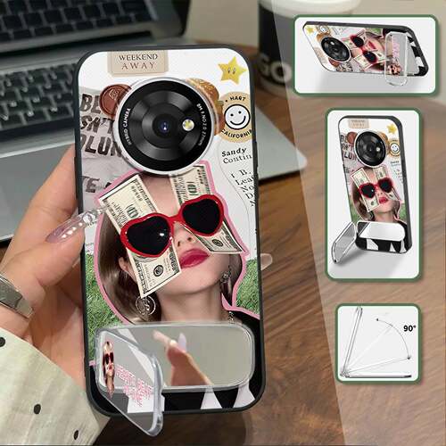 适用TCL Suixuetang M1/随学堂M1/OneTouch T615N手机壳可爱趣味全包边支架动漫情侣青春纯色创意新款硅胶