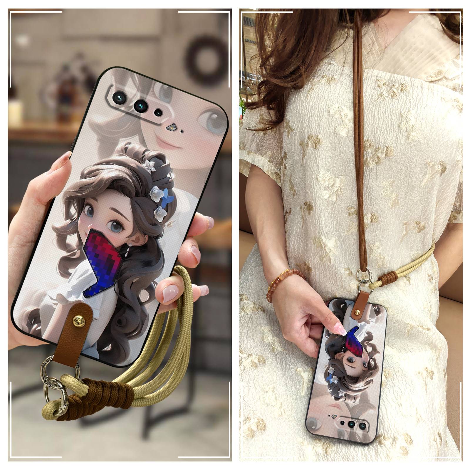 适用华硕ROG Phone5/5S/5Ultimate/ZS673KS手机壳散热硅胶Q版