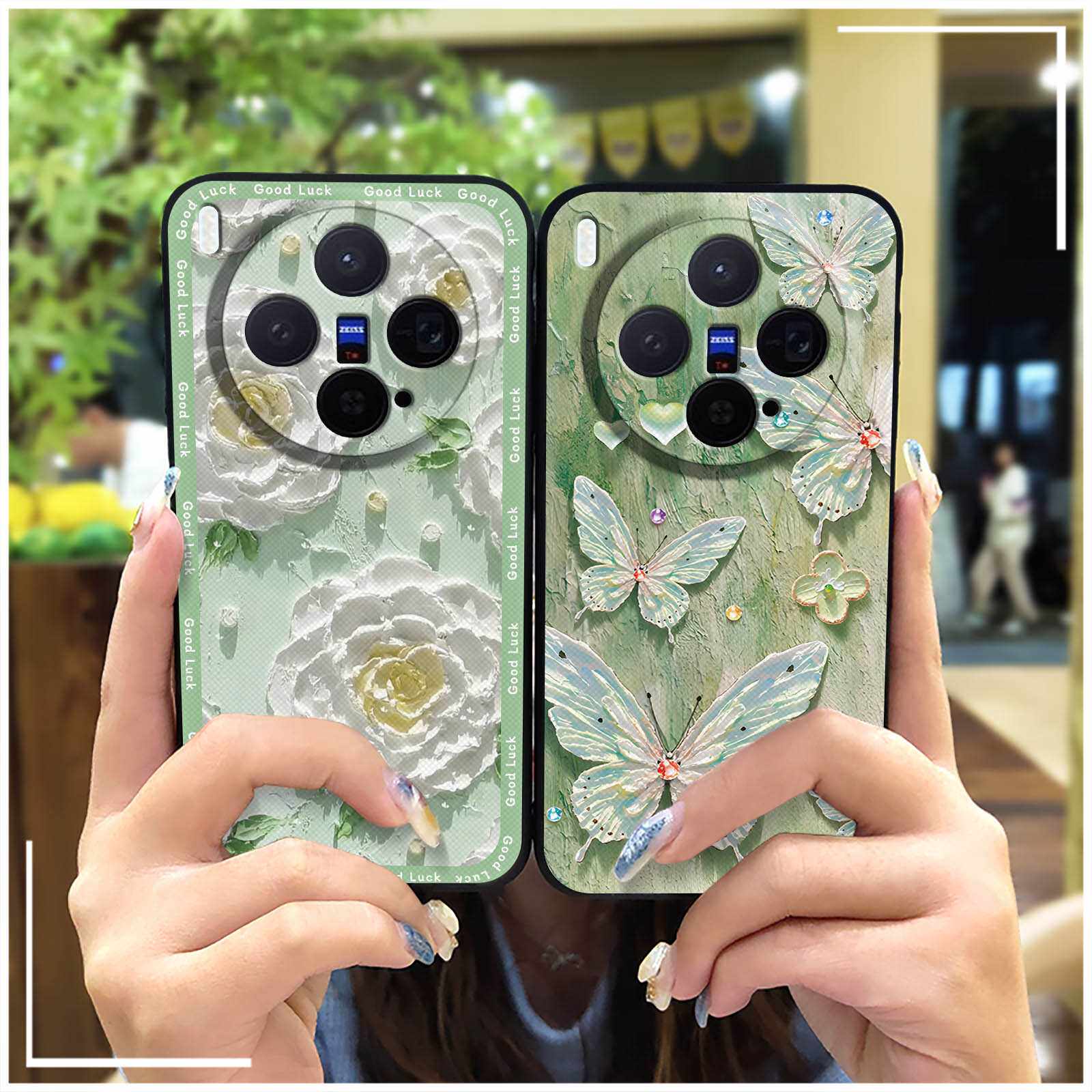 适用VIVO X300手机壳涂鸦趣味软壳潮流动漫硅胶简约青春花纯