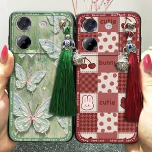 适用小米Poco M7 Pro 5G手机壳流苏防尘散热质感简约古风新款