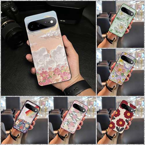 适用谷歌Pixel11 Pro XL/Google Pixel11 Pro XL手机壳动漫女质感情侣可爱男女款奢华数码涂鸦新款趣味花简约