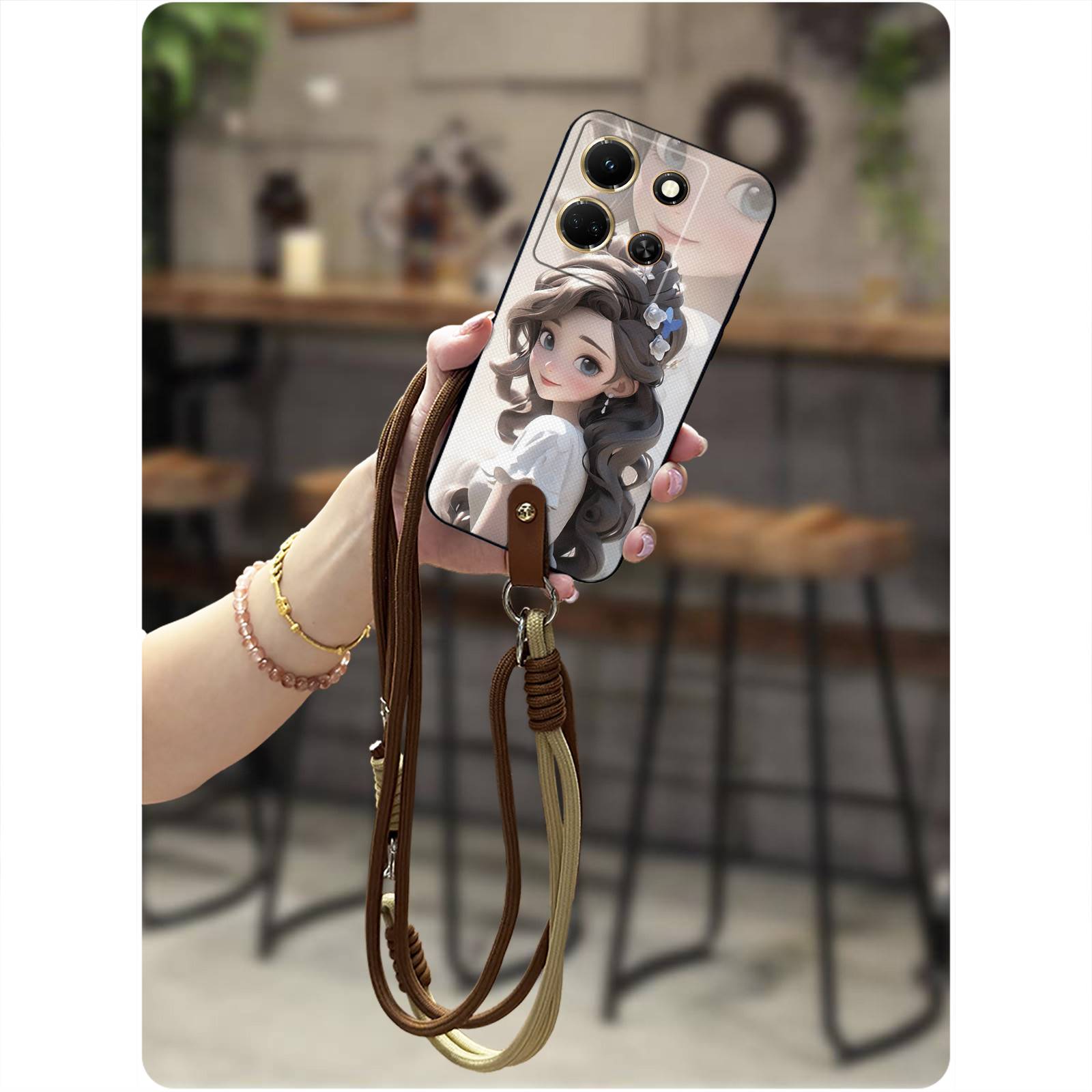 适用infinix Note30 4G/X6833B手机壳软壳挂绳散热质感双色情侣