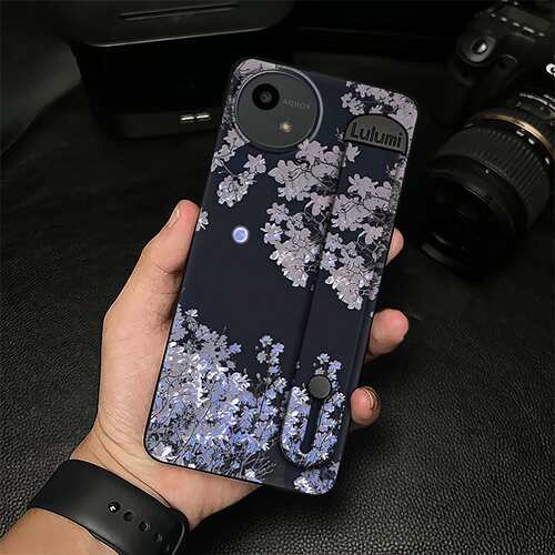适用夏普Aquos wish5/SH-52F手机壳防尘新款古韵液态情侣全包男女款支架成熟潮流软壳国风腕带绘画个性创意