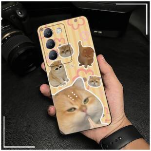 适用VIVO T3 5G/V40SE 5G/Y100 4G海外版手机壳全包边搞怪卡通CP简约硅胶质感萌宠个性男女款创意青春数码Q萌