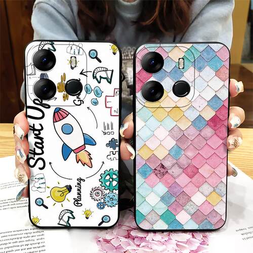 适用传音Tecno POP7 Pro/Spark Go 2023/BF7手机壳情侣潮流女创意动漫纯色散热青春简约硅胶数码新款可爱质感